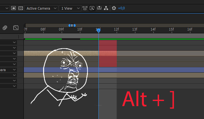 After effects не работает ctrl z