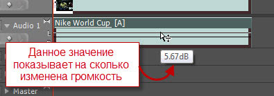 Регулирование громкости звука в Premiere Pro