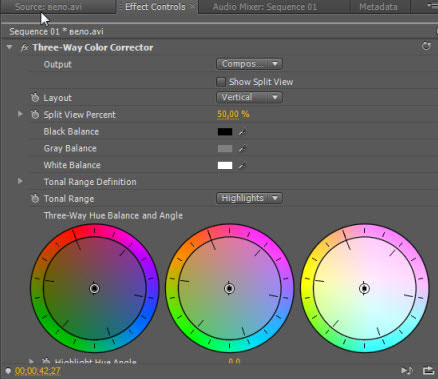 Цветокоррекция в Premiere Pro