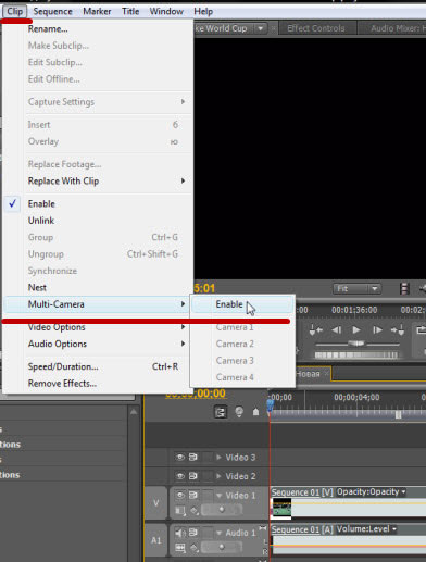 Мультикамерный монтаж в Premiere Pro